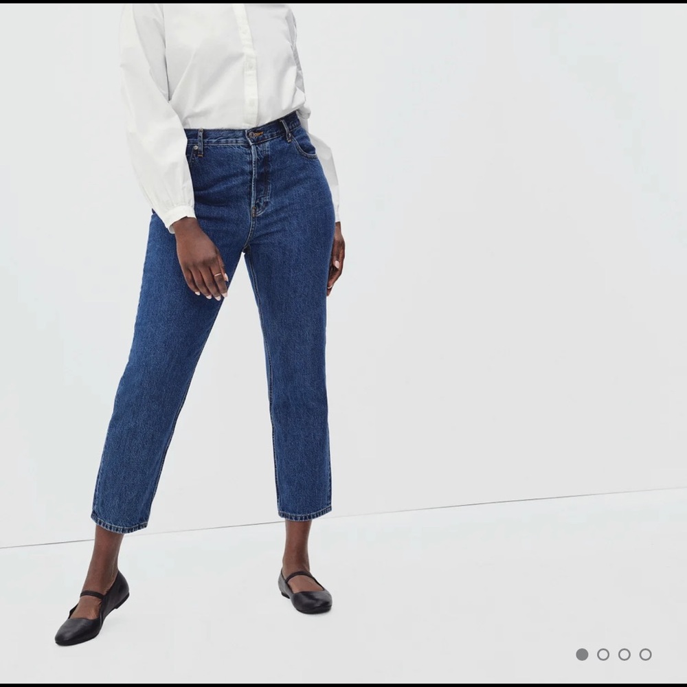 Everlane Curvy ’90s Cheeky sz 28 Medium Blue Crop